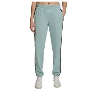 Calvin Klein Performance Women's Fleece Logo Stripe Joggers NWT SEA LEVEL SIZE S